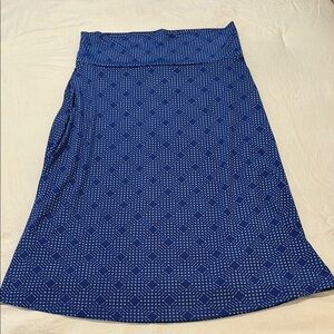 LuLaRoe Blue A-Line Knee-Length Skirt Casual